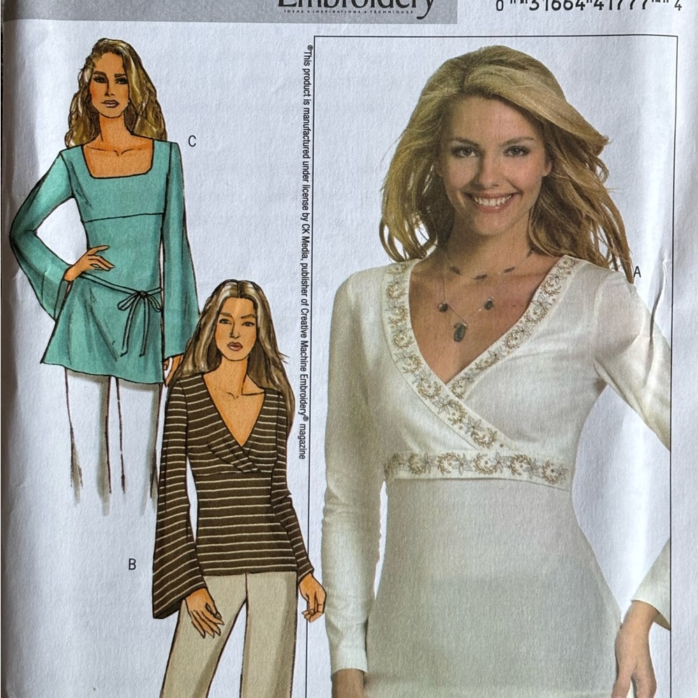 Butterick 5084 Tunic Top Flare  Tops  Sizes 14-20  UNCUT